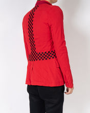 Load image into Gallery viewer, FW19 Red Embroidered Checkered Jersey Jacket