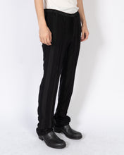 Load image into Gallery viewer, SS21 Black Embossed Striped Pyjama Viscose Trousers