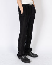 Load image into Gallery viewer, SS21 Black Embossed Striped Pyjama Viscose Trousers