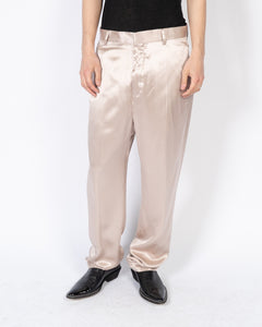 SS15 Pale Amorpha Silk Satin Trousers Sample