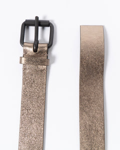 SS17 Metallic Leather Belt Thick
