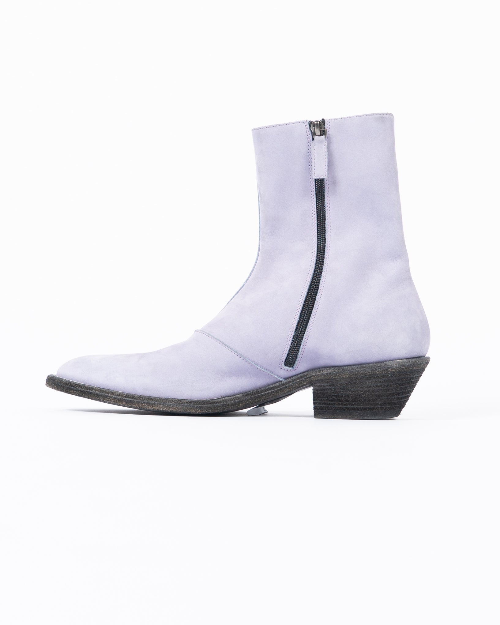 FW19 Lilac Suede Leather Western Boots