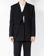 Load image into Gallery viewer, SS19 Black Blazer with Strap Collar