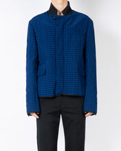 Load image into Gallery viewer, SS19 Checked Blue Padded Silk Jacket