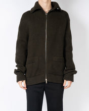 Load image into Gallery viewer, FW20 Dark Green Oversized Knit Cardigan