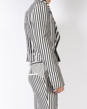 Load image into Gallery viewer, SS18 Double Breasted Striped Jacquard Blazer