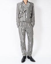 Load image into Gallery viewer, SS18 Double Breasted Striped Jacquard Blazer