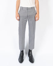 Load image into Gallery viewer, SS19 Black &amp; White Houndstooth Silk Jacquard Trousers