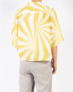 SS19 Yellow Short Sleeve Boxy Silk Shirt
