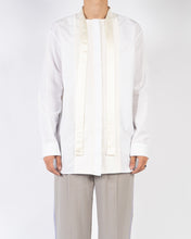 Load image into Gallery viewer, SS19 White Oversized Shirt with Silk Scarf Detailing