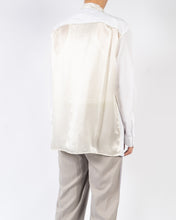 Load image into Gallery viewer, SS19 White Oversized Shirt with Silk Scarf Detailing