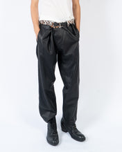 Load image into Gallery viewer, SS20 Leather Trousers with Leopard Waist Sample