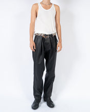 Load image into Gallery viewer, SS20 Leather Trousers with Leopard Waist Sample
