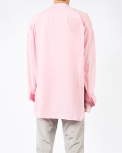 SS18 Pink Oversized Silk Shirt Sample