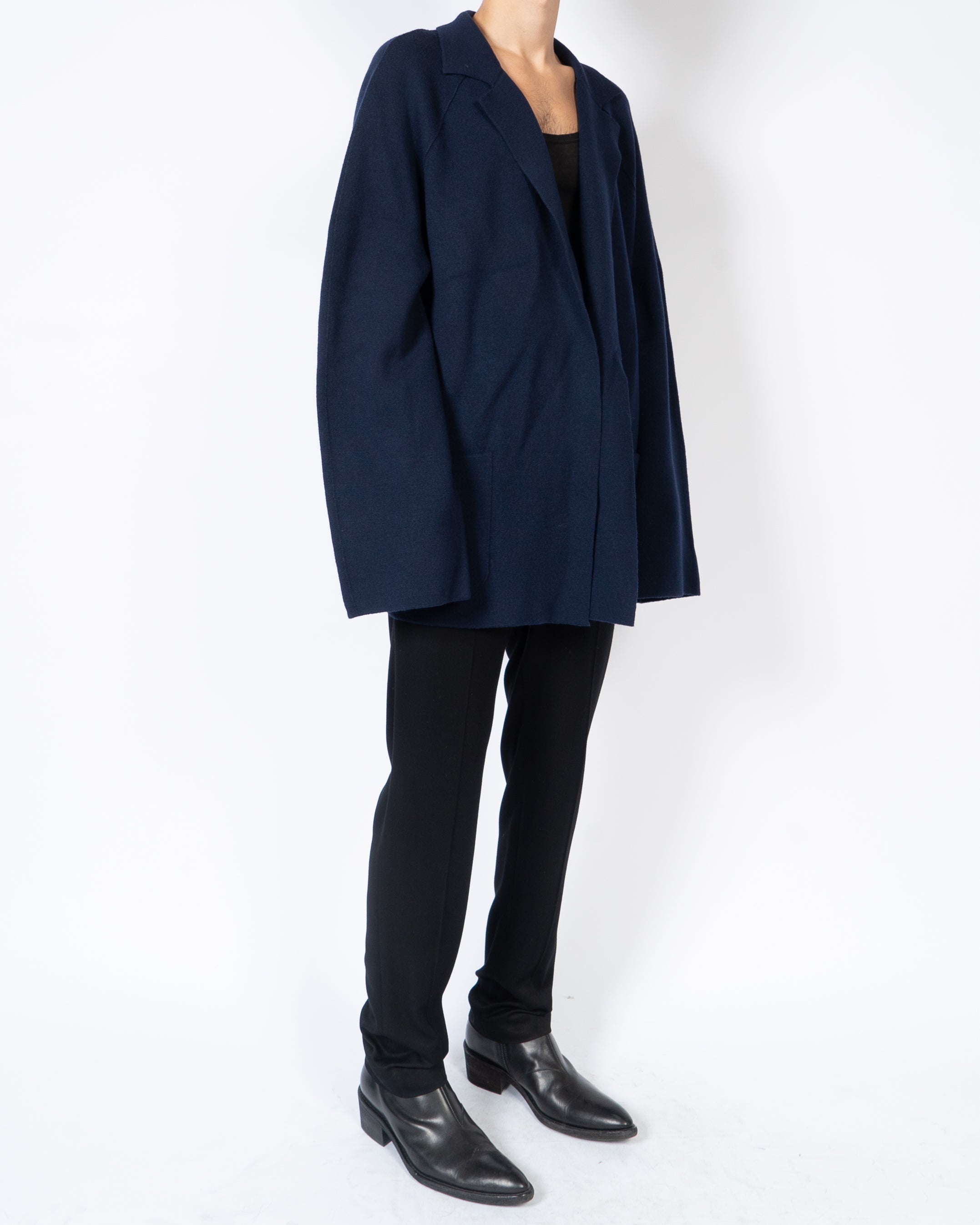 FW19 Navy Oversized Cashmere Cardigan