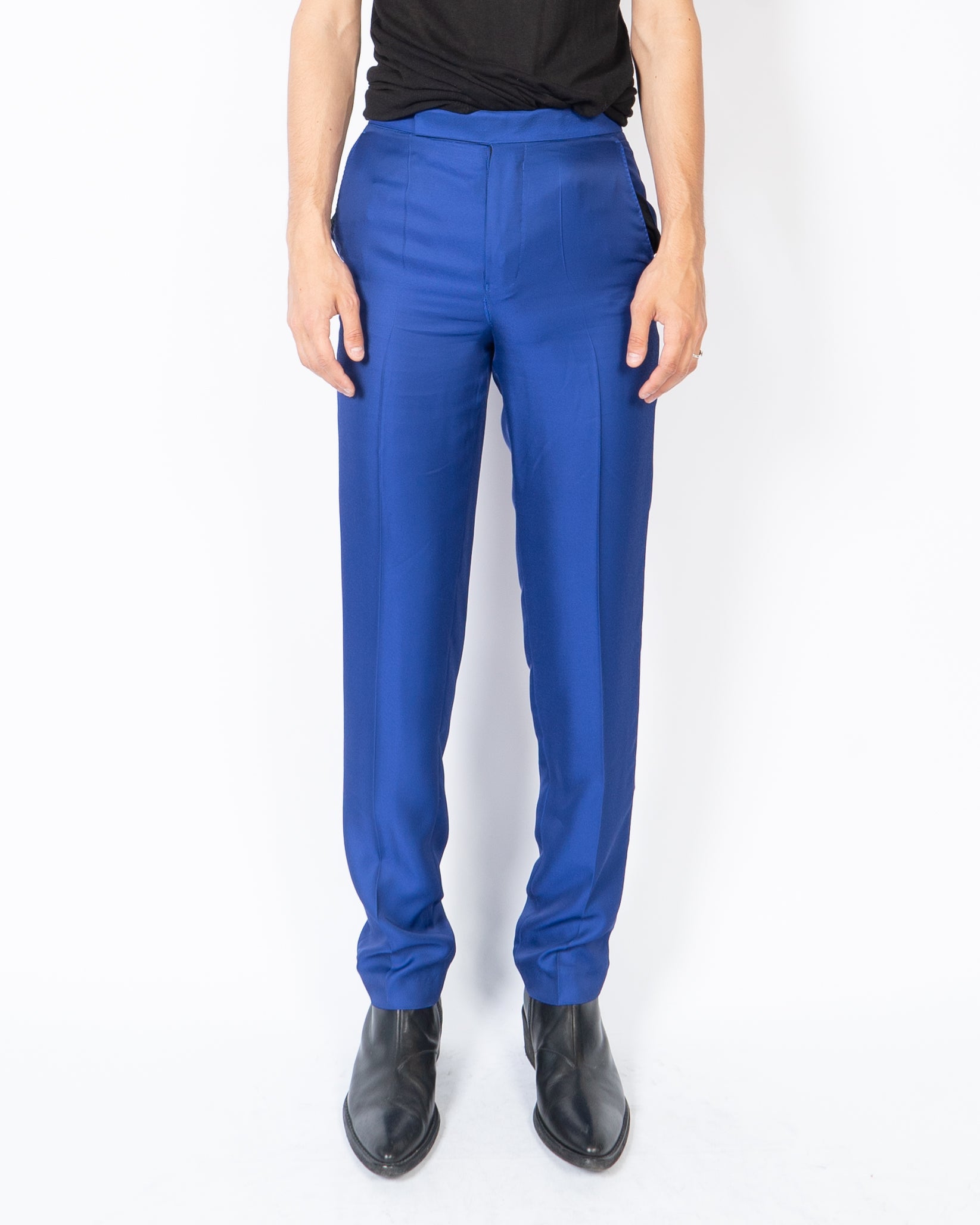 SS20 Night Blue Narrow Waistband Trousers Sample