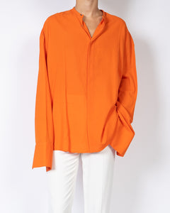 SS17 Oversized Orange Mandarin Collar Shirt 1of1 Sample