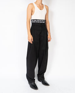 FW20 High Waisted Embroidered Poem Trousers Sample