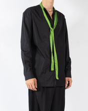 Load image into Gallery viewer, SS19 Black &amp; Green Plastron Shirt Sample