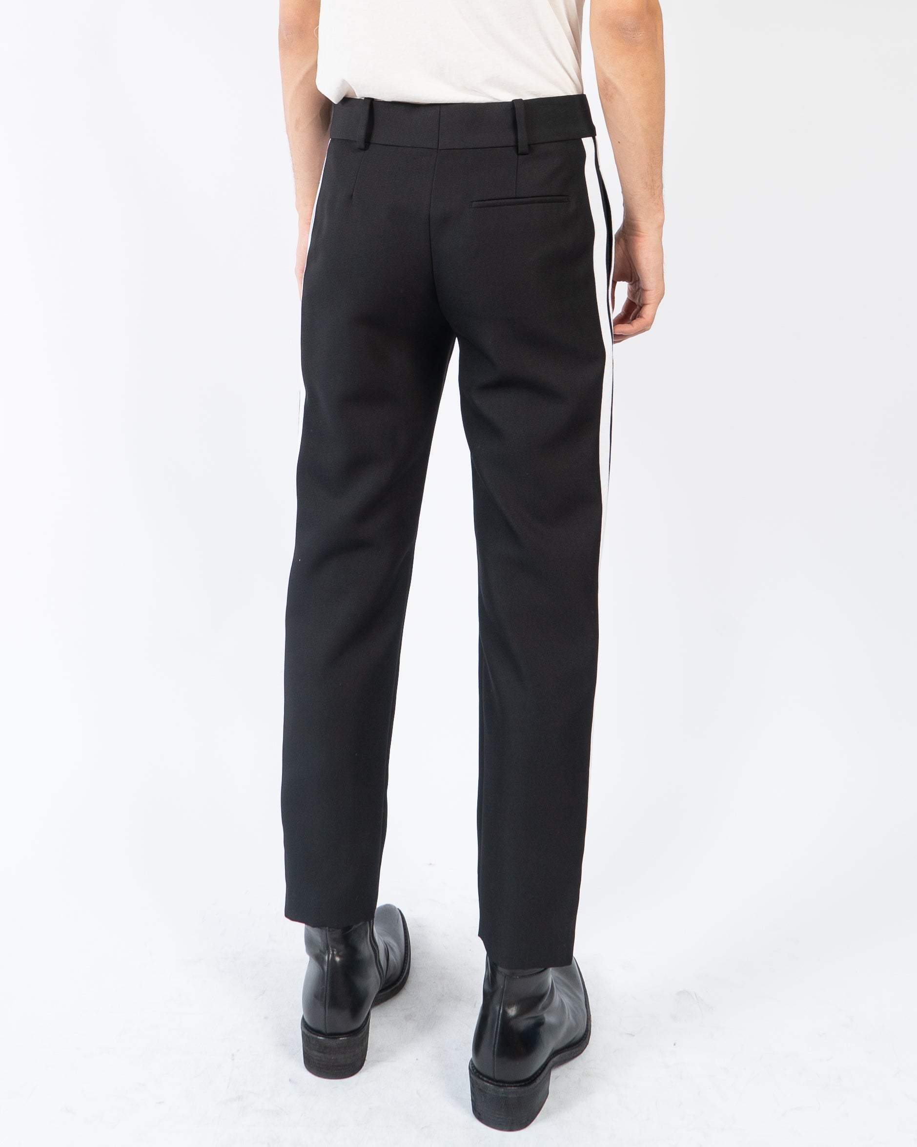 FW19 Miles Black Side Striped Trousers