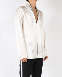 SS19 Shawl Collar Ivory Shirt