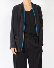 Load image into Gallery viewer, FW18 Black/Blue Silk Kimono