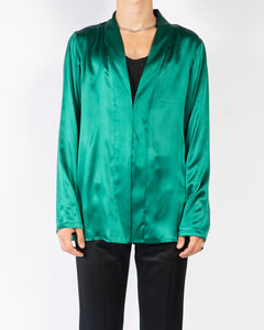 SS19 Green Kimono Silk Shirt