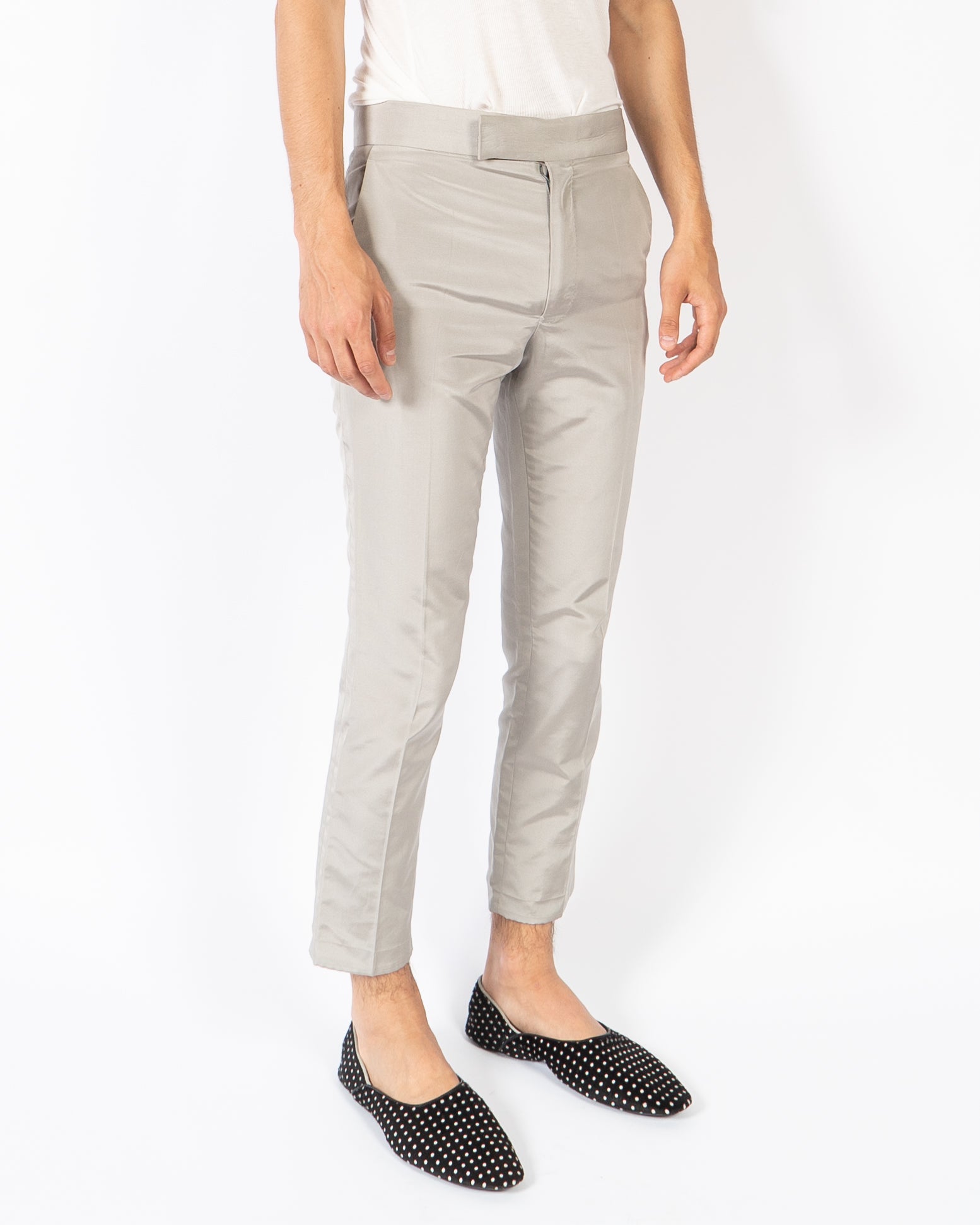 SS20 Cropped Grey Commodore Trousers