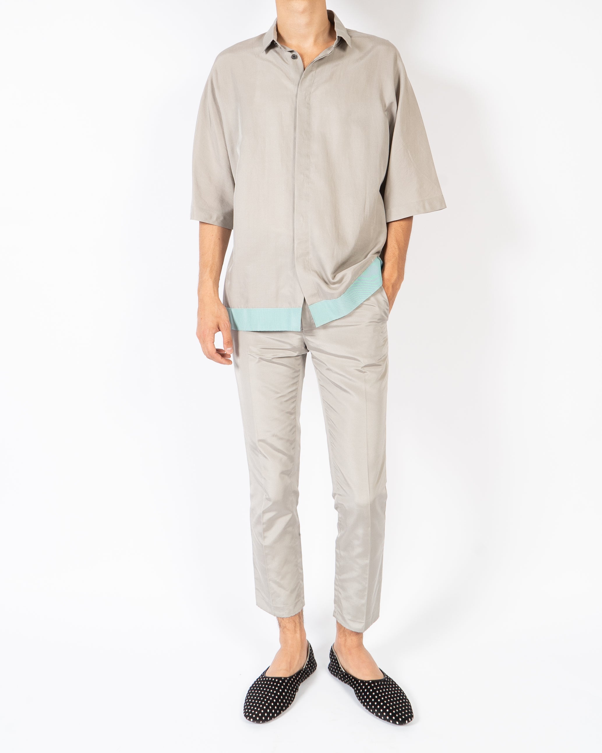 SS20 Cropped Grey Commodore Trousers
