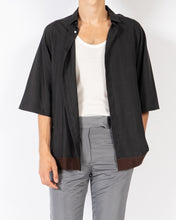 Load image into Gallery viewer, SS20 Anthracite Shortsleeve Kimono Silk Shirt