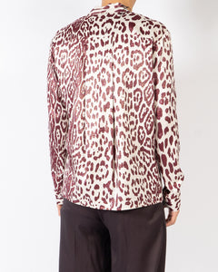 FW18 Leo Glitter Silk Shirt