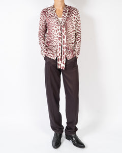 FW18 Leo Glitter Silk Shirt