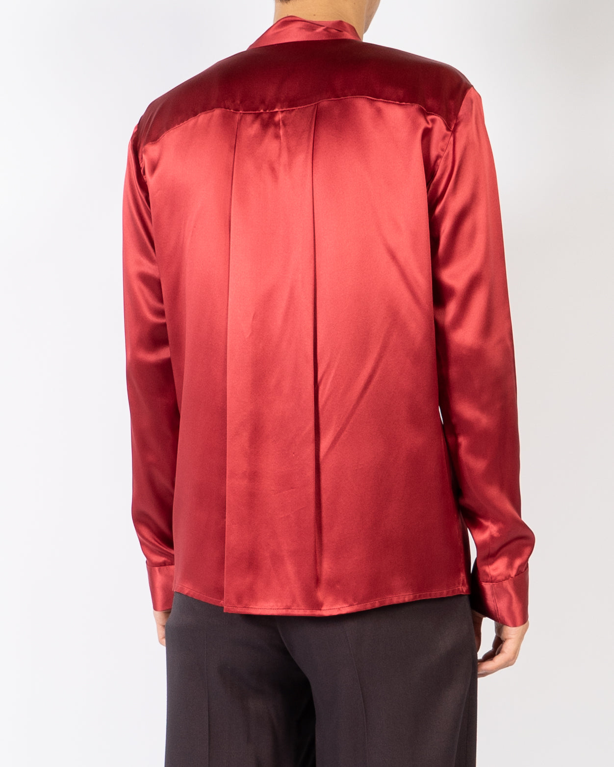 FW18 Red Silk Scarf Collar – Shirt Backyardarchive