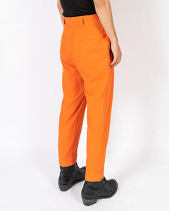 SS17 Cigue Orange Pleated Trousers 1 of 1 Sample