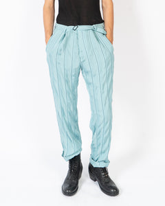 SS18 Light Blue Striped Belted Trousers