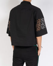 Load image into Gallery viewer, SS19 Black Lasercut Short-Sleeve Shirt