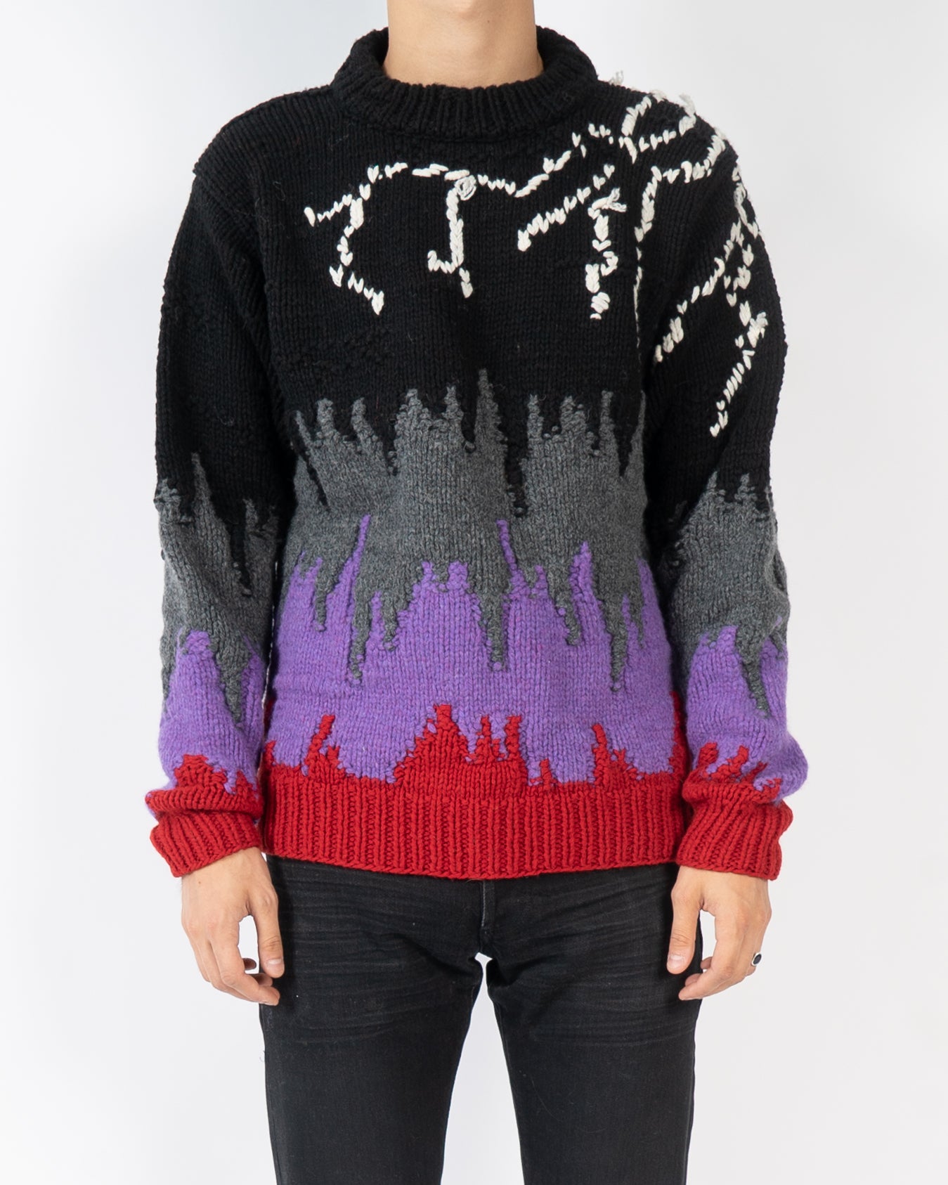 Multicolor knit outlet sweater