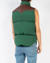 Load image into Gallery viewer, Leather Patched Puffer Vest Sample