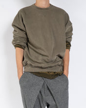 Load image into Gallery viewer, Distressed Double Layer Crewneck Khaki