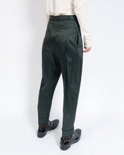 Load image into Gallery viewer, FW15 Clasp Bottle Green Satin Trousers Sample
