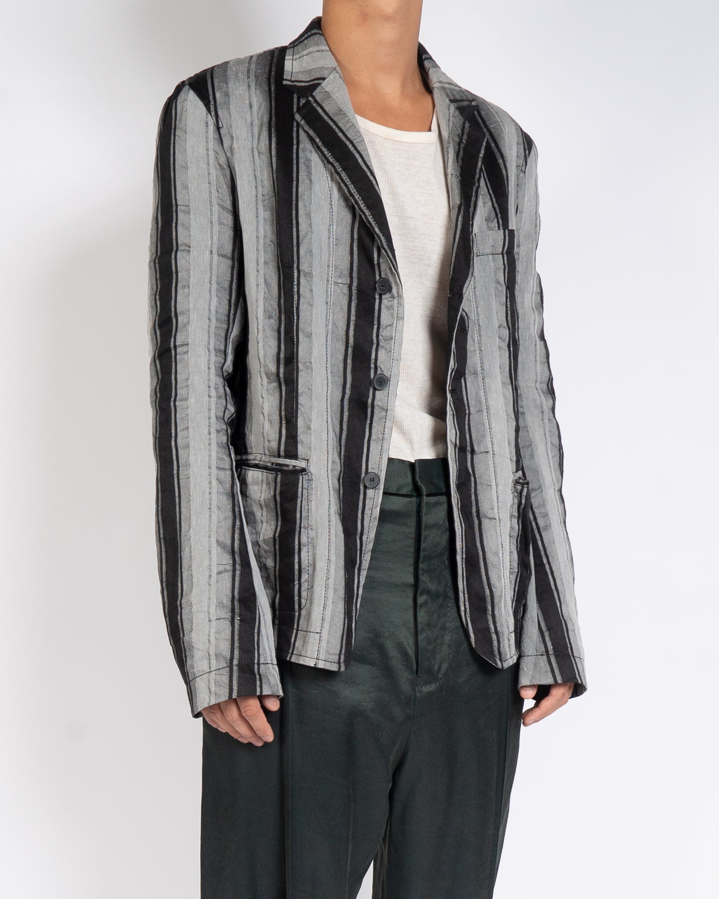 SS17 Casual Vertige Striped Blazer Sample