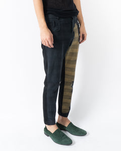 SS17 Bleached Two Tone Suede Trousers