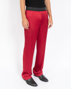 SS18 Red Satin Trousers