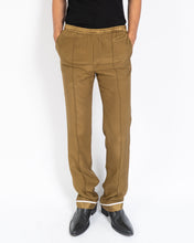 Load image into Gallery viewer, SS20 Gold-Khaki Inside Out Silk Trousers Sample