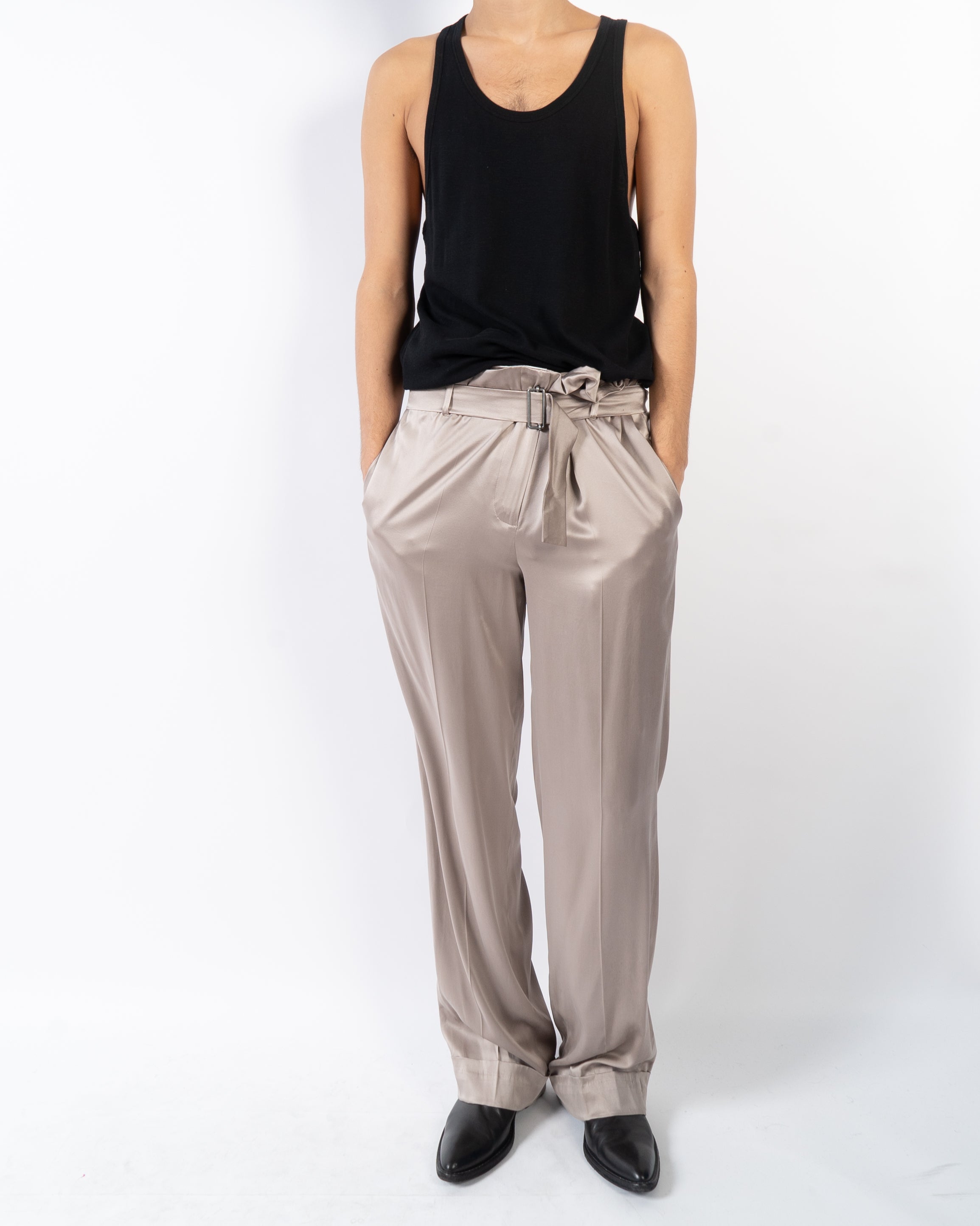 FW08 Lilac/Grey Java Silk Trousers Sample