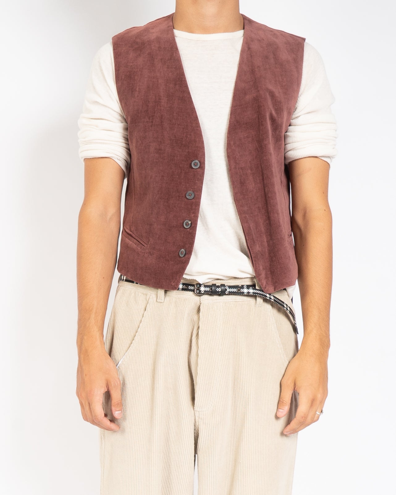 Red clearance velvet waistcoat