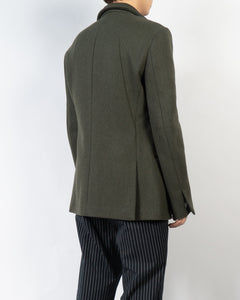 FW16 Military Green Wool Blazer Sample
