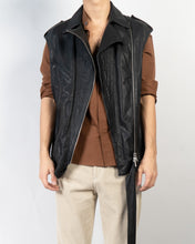 Load image into Gallery viewer, SS11 Leather Zip Biker Waistcoat Sample
