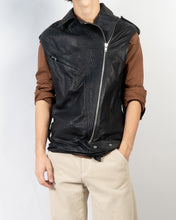 Load image into Gallery viewer, SS11 Leather Zip Biker Waistcoat Sample