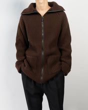Load image into Gallery viewer, FW20 Chunky Knit Brown Cardigan Sample